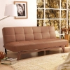 Napolitan Chocolate Leather Look Convertible Sofa Bed - RTA-P3503-CH