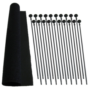 Rifle Rod Starter Pack - Velcro Hook, Loop Fabric (Set of 20) 