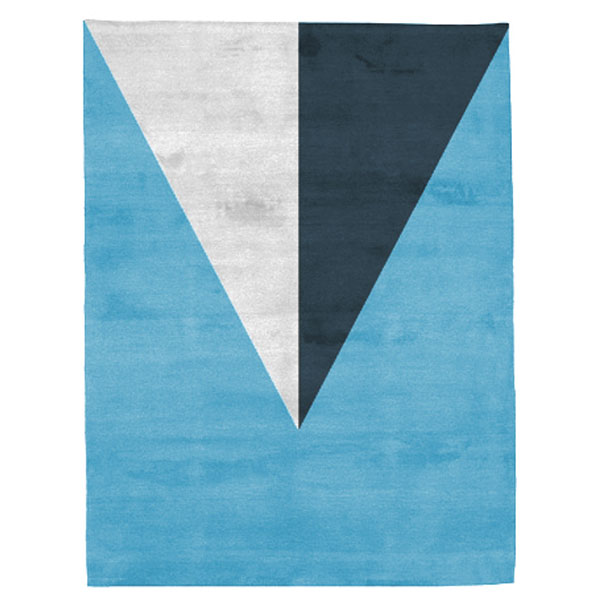 Aalborg - White & Blue Rug 