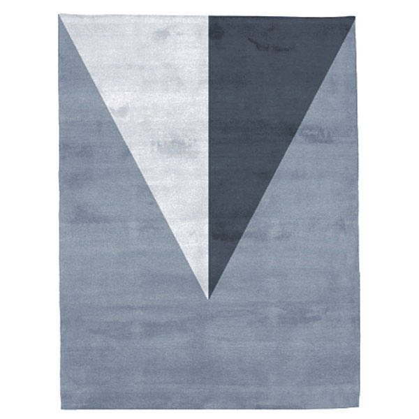Aalborg - White & Vintage Blue Rug 