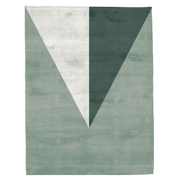 Aalborg - White & Vintage Green Rug 