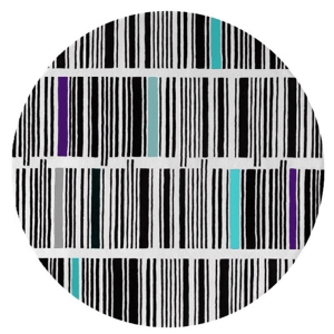 Bar Code - Black, White & Mixed 3 Rug 