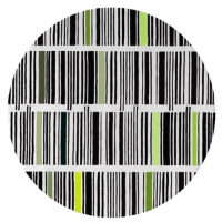 Bar Code - Black, White & Mixed 4 Rug