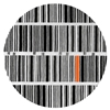 Bar Code - Black, White & Orange Rug 