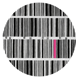 Bar Code - Black, White & Pink Rug 