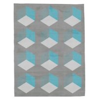 Cubizzmo No.1 - Grey & Blue Rug