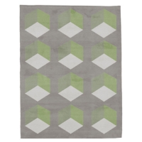Cubizzmo No.1 - Grey & Green Rug