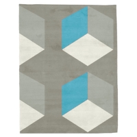 Cubizzmo No.2 - Beige & Blue Rug