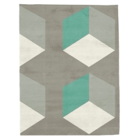 Cubizzmo No.2 - Beige & Creme de Menthe Rug
