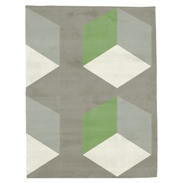Cubizzmo No.2- Beige & Green Rug 
