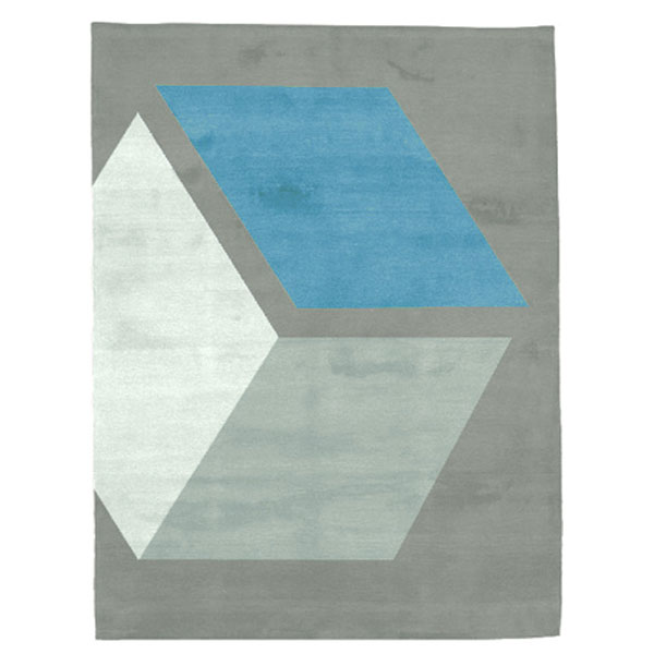 Cubizzmo No.3- Beige & Blue Rug 
