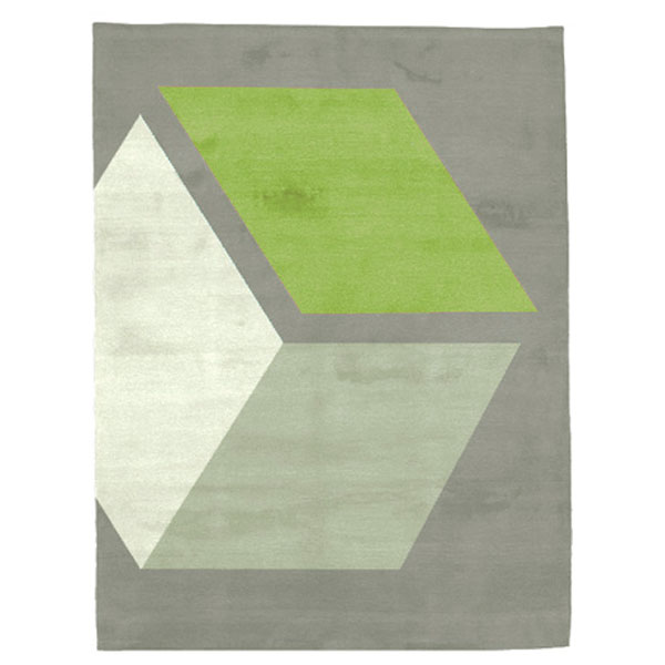 Cubizzmo No.3- Beige & Lime Rug 