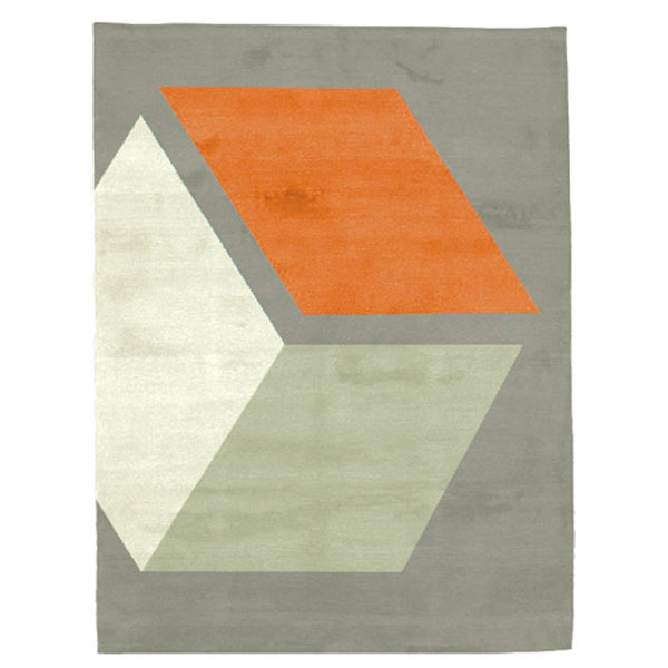 Cubizzmo No.3- Beige & Orange Rug 