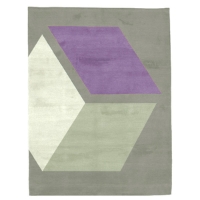 Cubizzmo No.3- Beige & Purple Rug