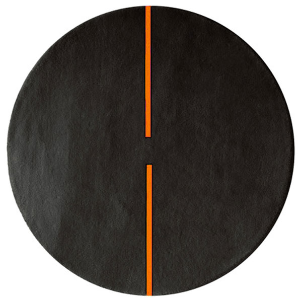 Lightsonic - Charcoal & Orange Rug 