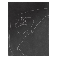 Love Sign - Black & White Rug