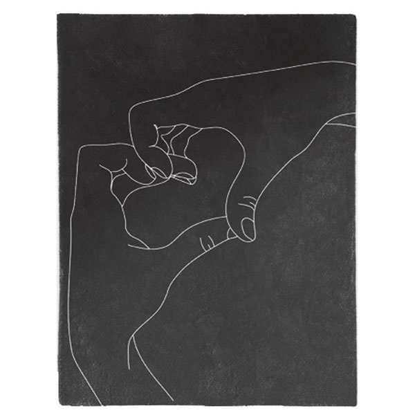 Love Sign - Black & White Rug 