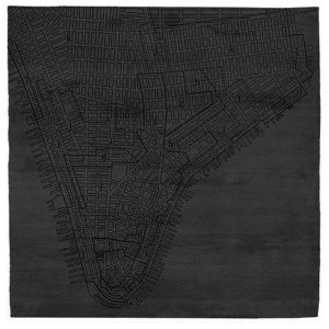 Lower Manhattan No.2 - Almost Black Rug 