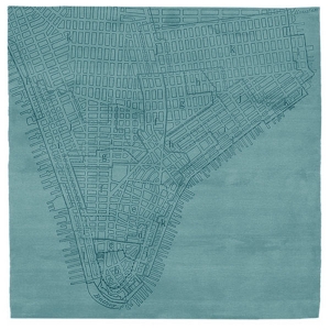 Lower Manhattan No.2 - Blue Rug 