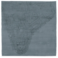 Lower Manhattan No.2 - Cold Blue Rug