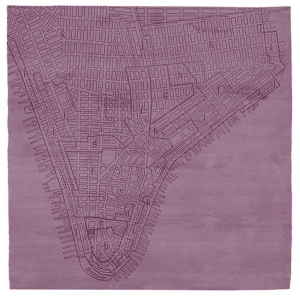 Lower Manhattan No.2 - Dusky Orchid Rug 