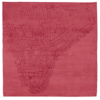 Lower Manhattan No.2 - Light Raspberry Rug