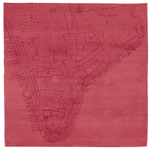 Lower Manhattan No.2 - Light Raspberry Rug 