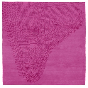 Lower Manhattan No.2 - Pink Rug 