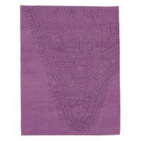 Lower Manhattan - Argyle Purple Rug
