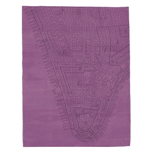 Lower Manhattan - Argyle Purple Rug 