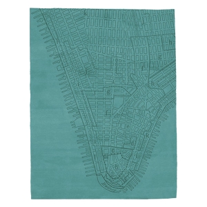 Lower Manhattan - Pagoda Blue Rug 