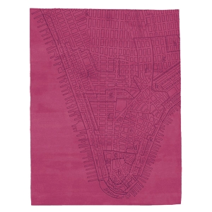 Lower Manhattan - Raspberry Rug 