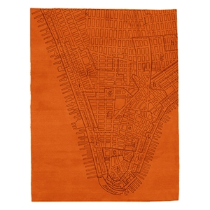 Lower Manhattan - Stash Orange Rug 