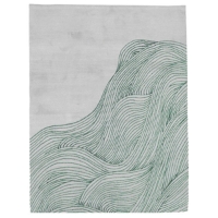 The Ocean - Grey & Menthe Green Rug