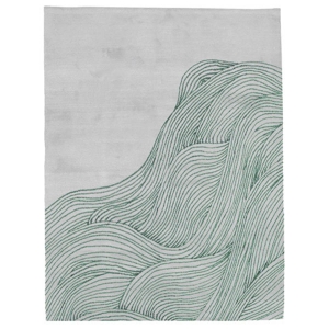 The Ocean - Grey & Menthe Green Rug 