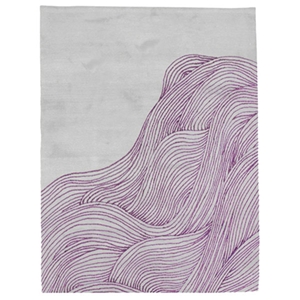 The Ocean - Grey & Purple Rug 