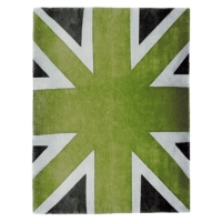 Union Jack - Green, White & Dark Grey Rug
