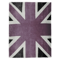 Union Jack - Vintage Lilac, White & Dark Grey Rug