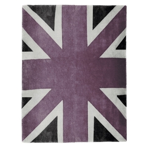 Union Jack - Vintage Lilac, White & Dark Grey Rug 