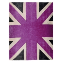 Union Jack - Purple, Beige & Dark Grey Rug