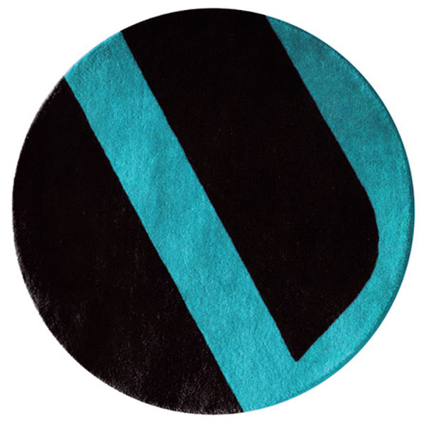 Velour - Black & Blue Rug 