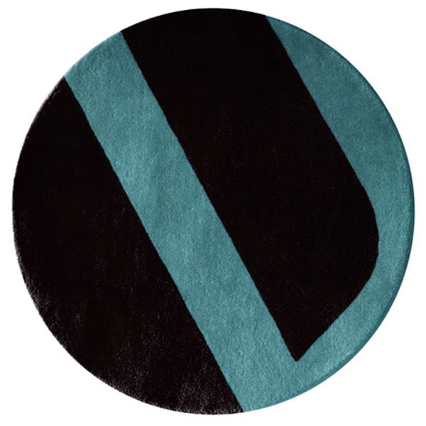 Velour - Black & Brooklyn Blue Rug 