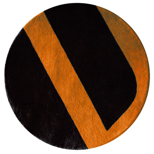 Velour - Black & Orange Rug 