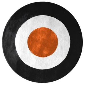 Ystad - Orange, White & Black Rug 