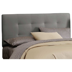 Lyra Headboard - Microsuede, Pull Tufts, Charcoal 