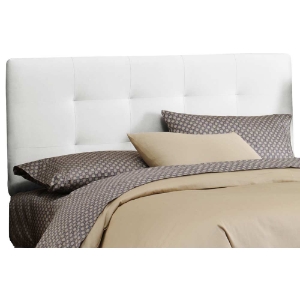 Lyra Headboard - Microsuede, Pull Tufts, White 