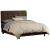 Lyra Bed - Microsuede, Pull Tufted Headboard, Chocolate 