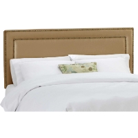 Andromeda Fabric Headboard - Nail Button Border, Khaki