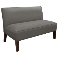 Cepheus Armless Settee - Twill Fabric, Gray