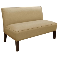 Cepheus Armless Settee - Twill Fabric, Khaki